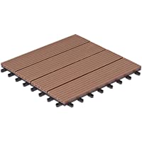 Gartenfreude 4600-1005-003 - Nunca terrazas del Piso de wpc Suelo de baldosas baldosas de 10-Set (Aproximadamente 0-9 m2…
